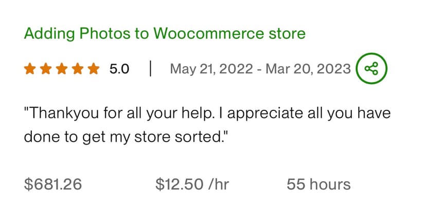 Testimonial card image