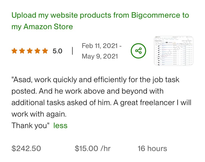 Testimonial card image